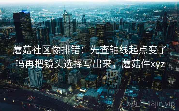 蘑菇社区像排错:先查轴线起点变了吗再把镜头选择写出来,蘑菇件xyz 第2张 蘑菇社区像排错:先查轴线起点变了吗再把镜头选择写出来,蘑菇件xyz 第2张